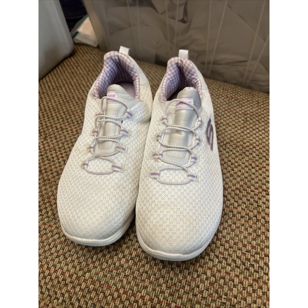 Skechers Womens Summits Cool Classic 149206W Sz 8 White Casual Shoes Sneakers